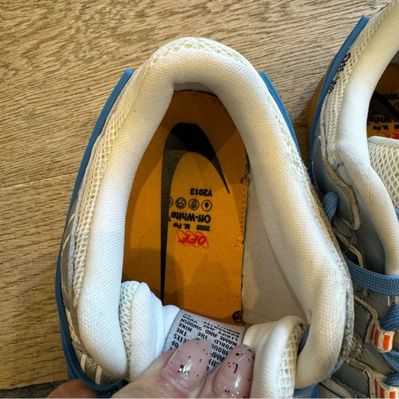 OFF-white Nike blue and neon orange DUNK SNEAKERS - Picture 10 of 11